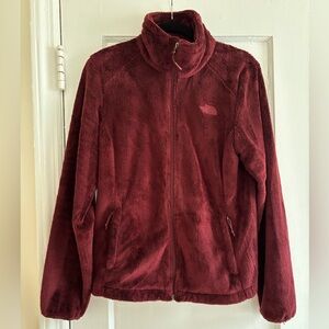 The North Face fleece Osito jacket. Size Medium. Maroon/Burgundy color.
